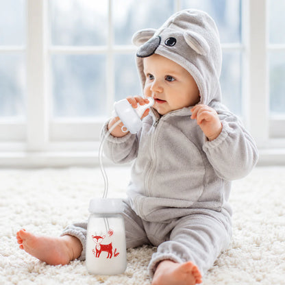 Hands-Free Baby Feeding Bottle