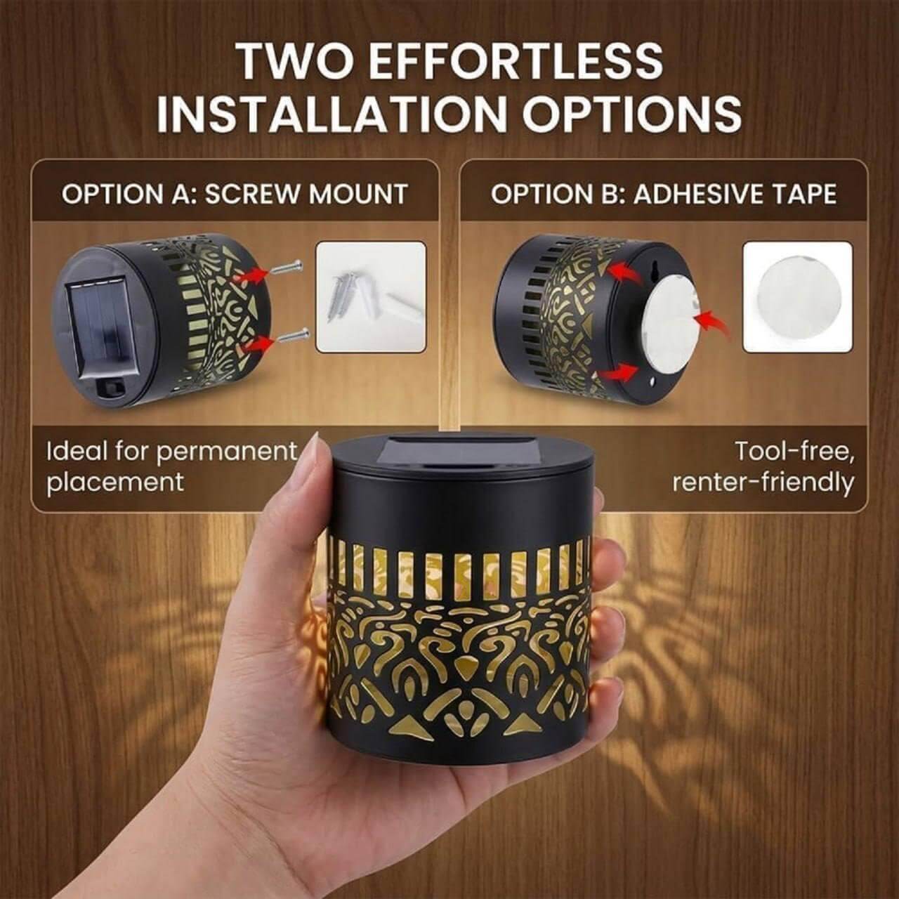 Solar Mandala Projection Light | 7-Color Changing Waterproof Light