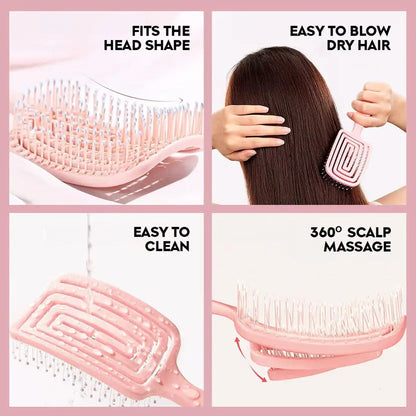 Viral 3D Flexible Hair Brush for All Hair Types | Buy 1 Get 1 Free